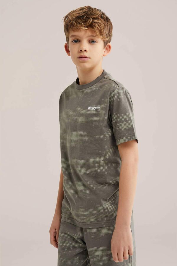 WE Fashion shortama donkergroen