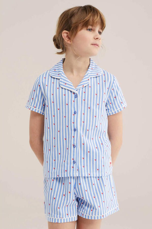 WE Fashion shortama lichtblauw