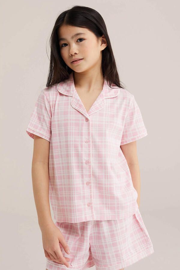 WE Fashion shortama lichtroze