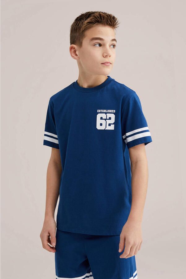 WE Fashion shortama marineblauw