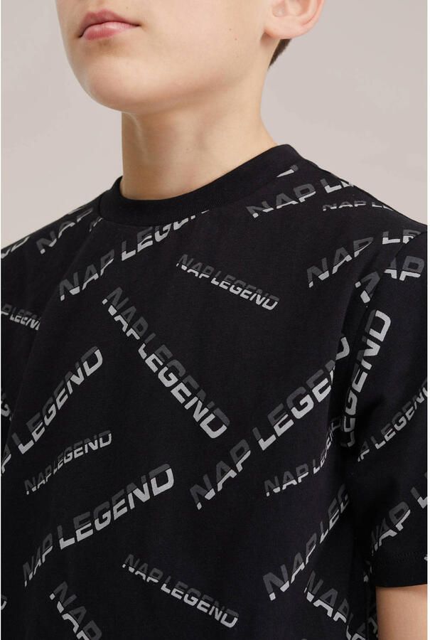 WE Fashion shortama met all over print zwart - Foto 2