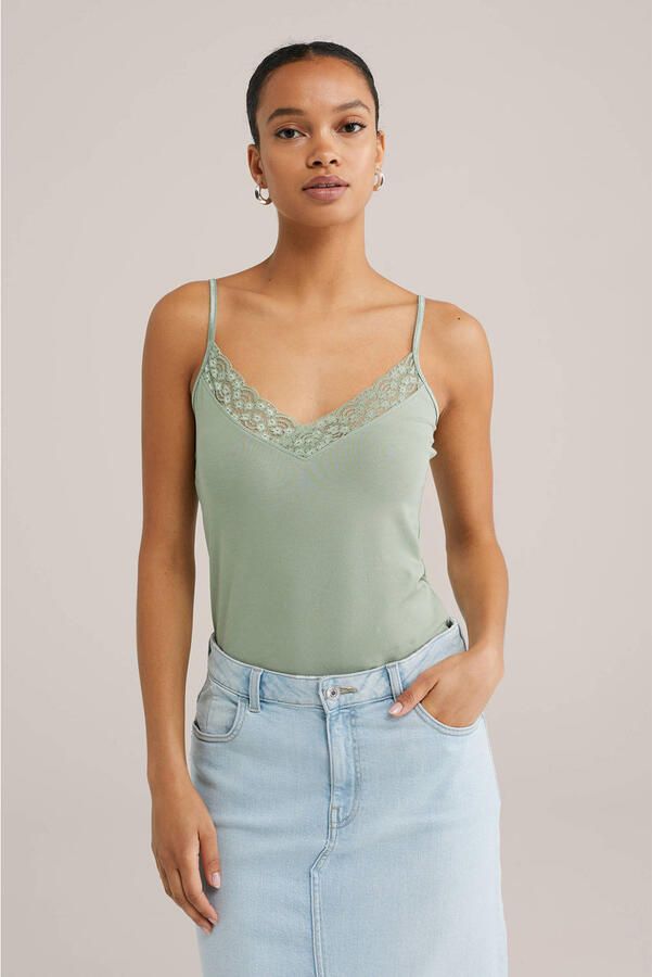 WE Fashion singlet lichtgroen