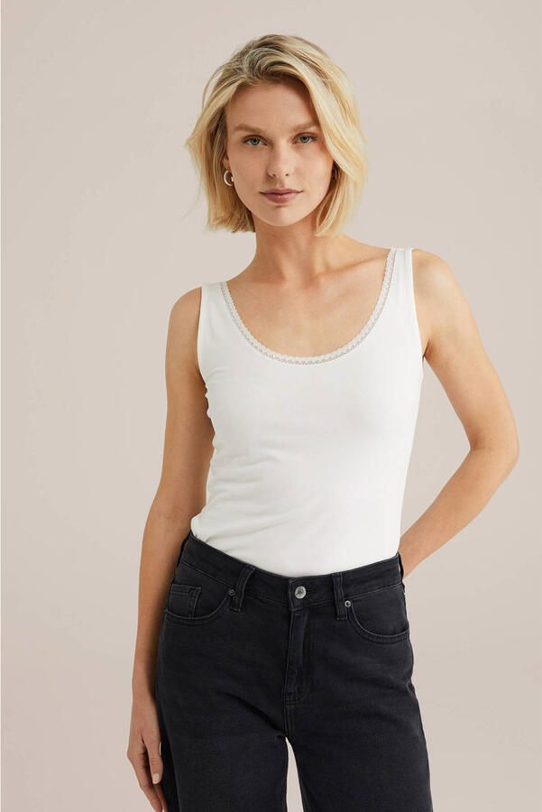 WE Fashion singlet wit
