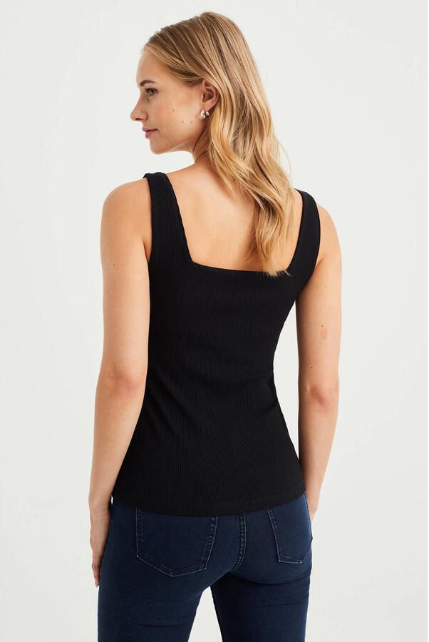 WE Fashion singlet zwart - Foto 3