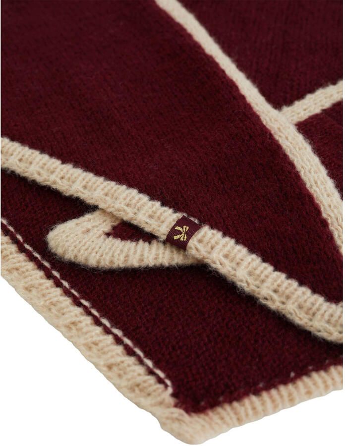WE Fashion sjaal donkerrood beige Meisjes Polyester Meerkleurig - Foto 2
