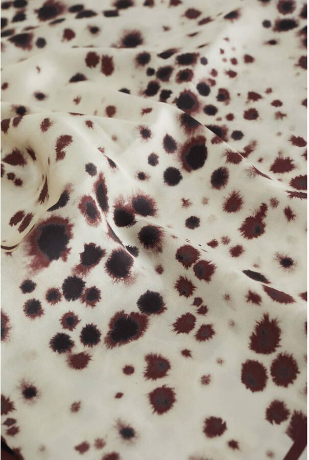 WE Fashion sjaal met print ecru bruin - Foto 2