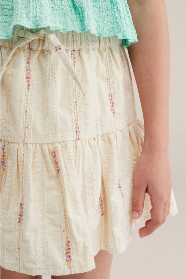 WE Fashion skort met glitter ecru - Foto 2