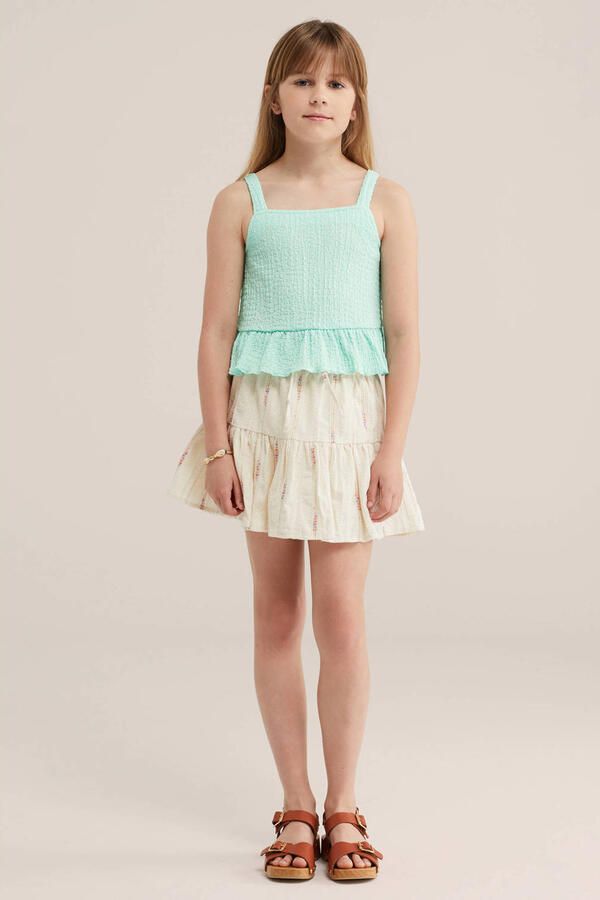 WE Fashion skort met glitter ecru - Foto 3