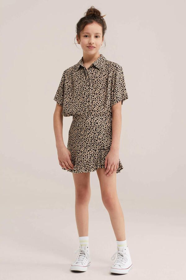 WE Fashion skort met panterprint bruin - Foto 3