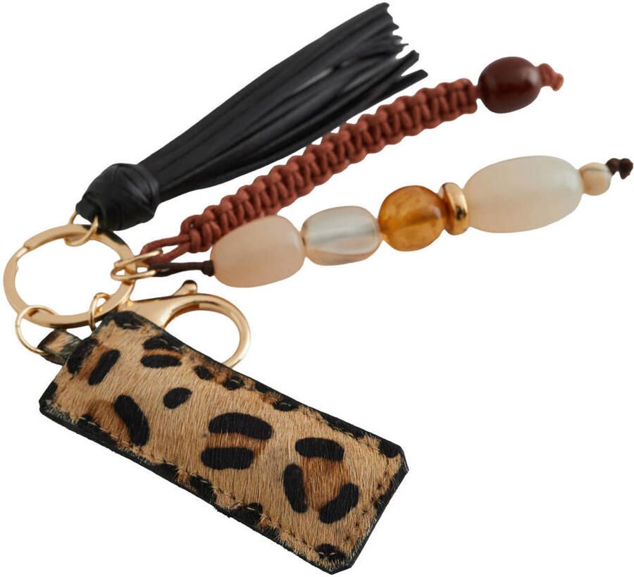 WE Fashion sleutelhanger bruin