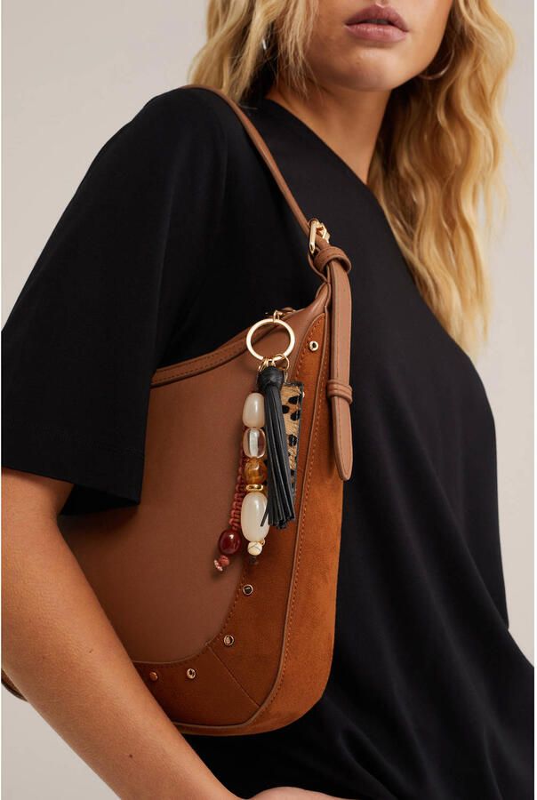 WE Fashion sleutelhanger bruin - Foto 3