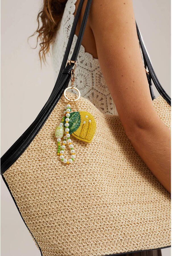 WE Fashion sleutelhanger geel - Foto 2