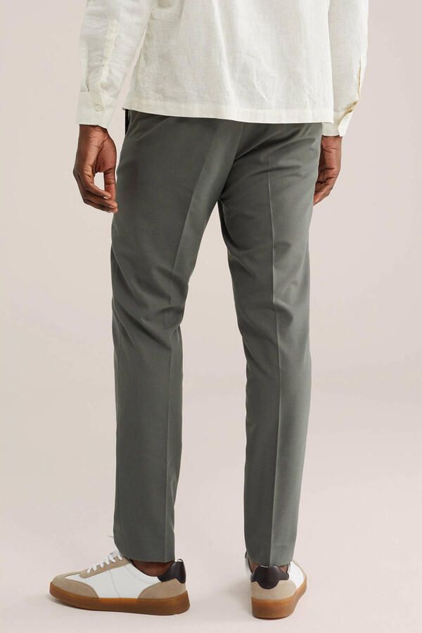 WE Fashion slim broek donkergroen - Foto 2