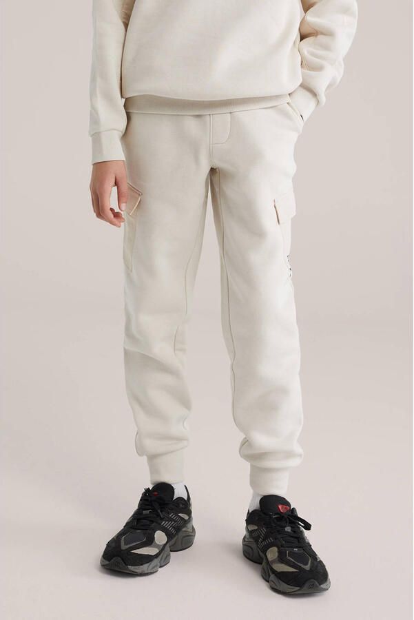 WE Fashion slim casual broek beige