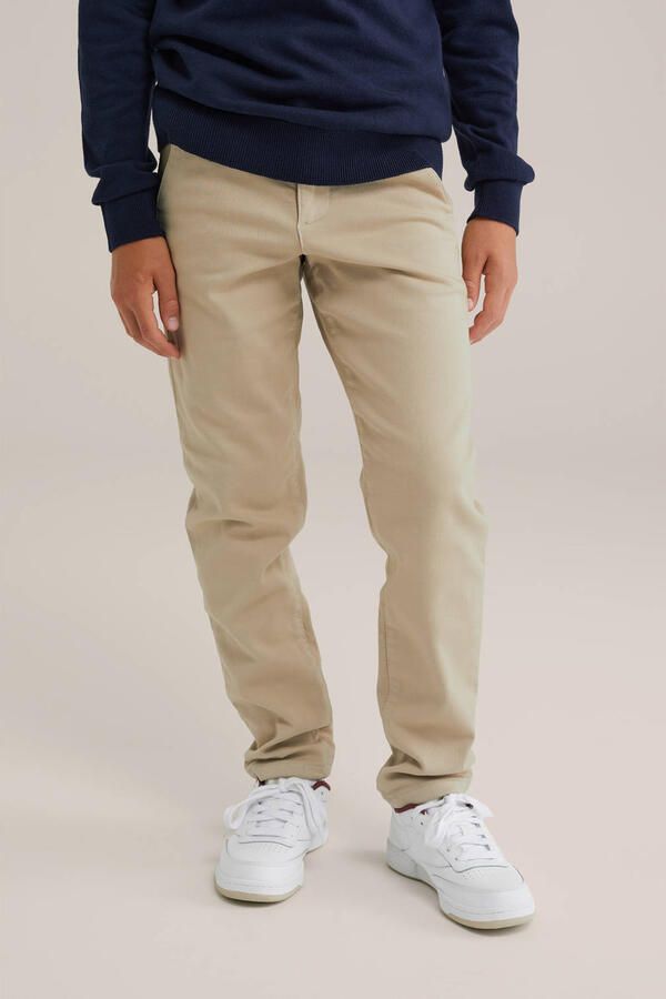 WE Fashion slim chino kaki