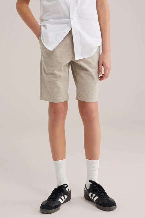 WE Fashion slim chino short beige