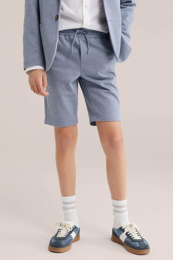WE Fashion slim chino short blauw