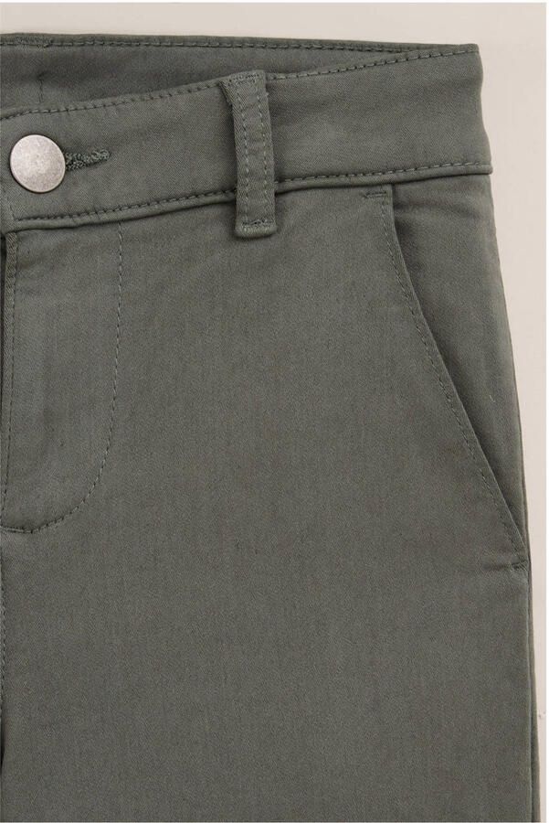 WE Fashion slim fit broek Groen Jongens Katoen Effen 104 - Foto 2