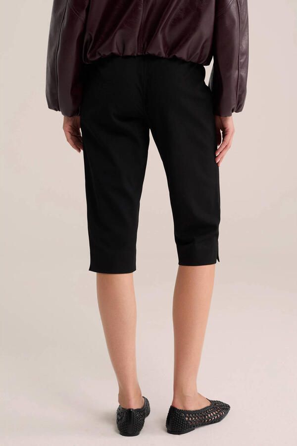 WE Fashion slim fit capribroek zwart - Foto 2