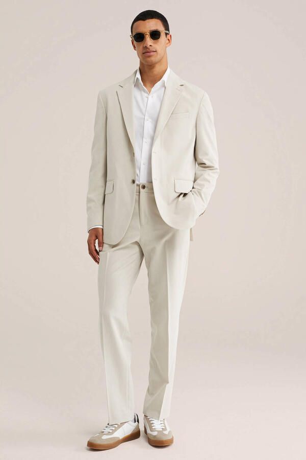 WE Fashion slim fit colbert beige - Foto 3
