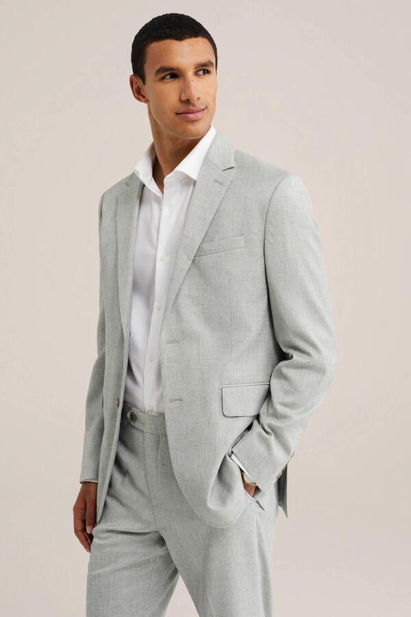 WE Fashion slim fit colbert mintgroen