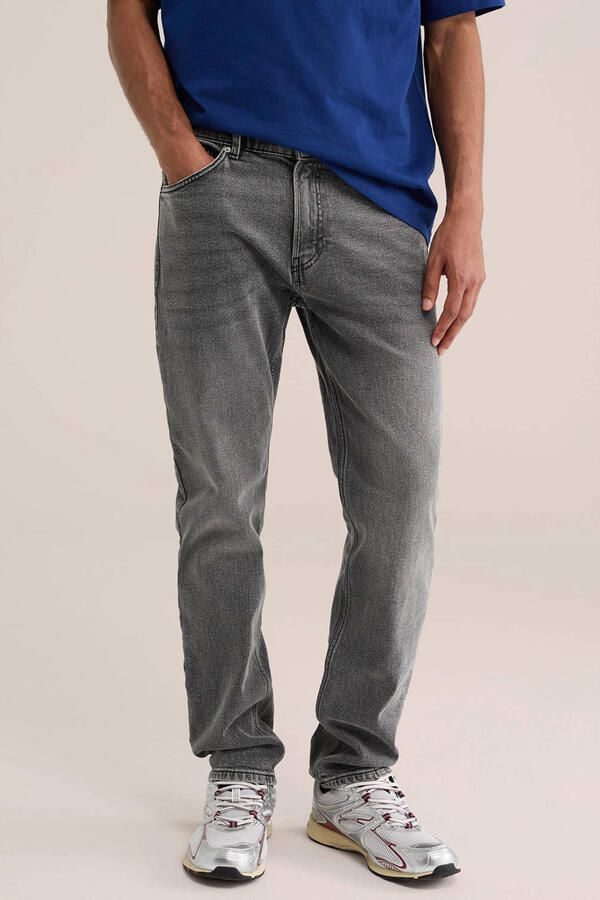 WE Fashion slim fit jeans grijs