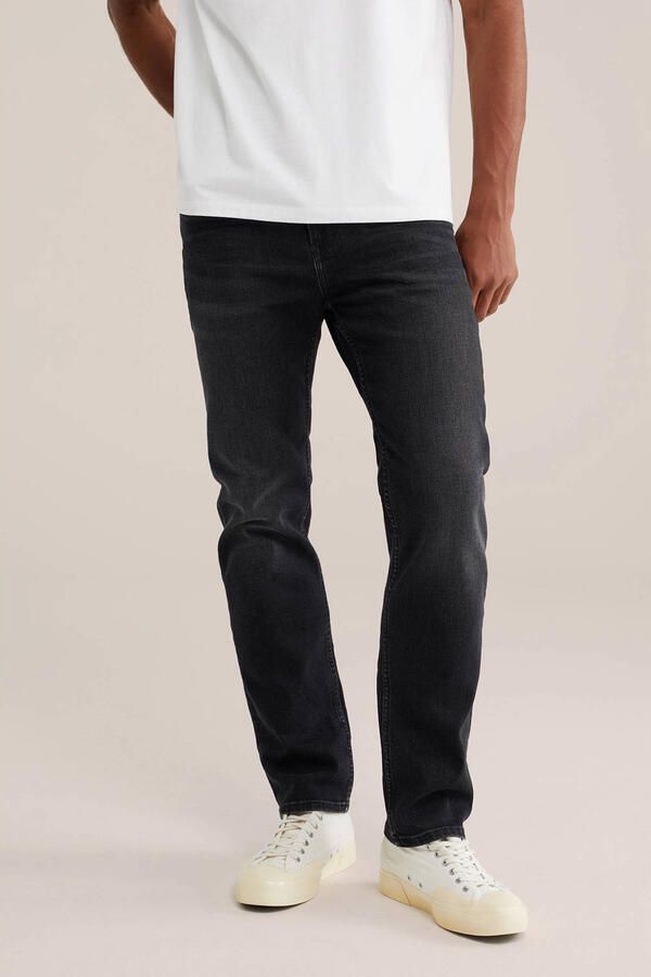 WE Fashion slim fit jeans zwart