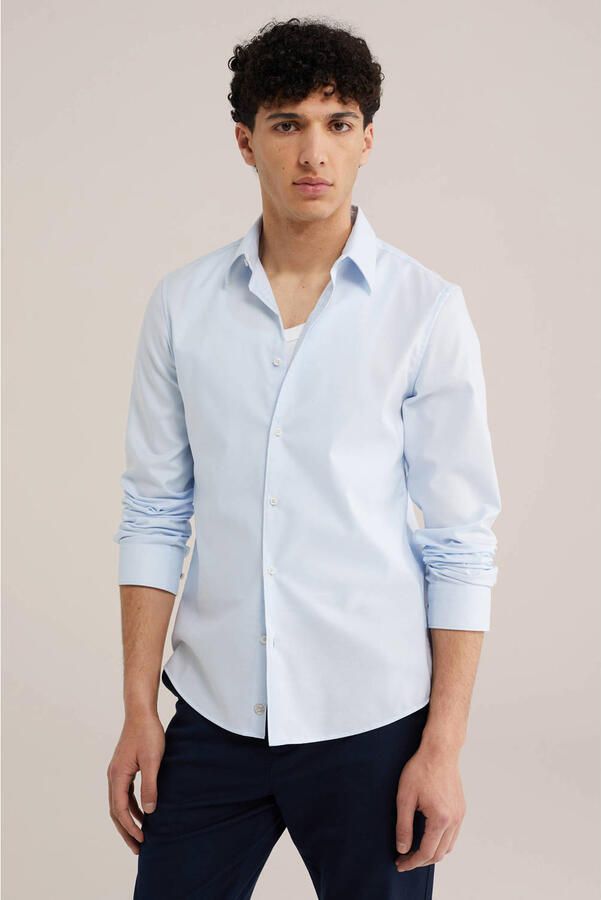 WE Fashion slim fit overhemd light blue - Foto 2