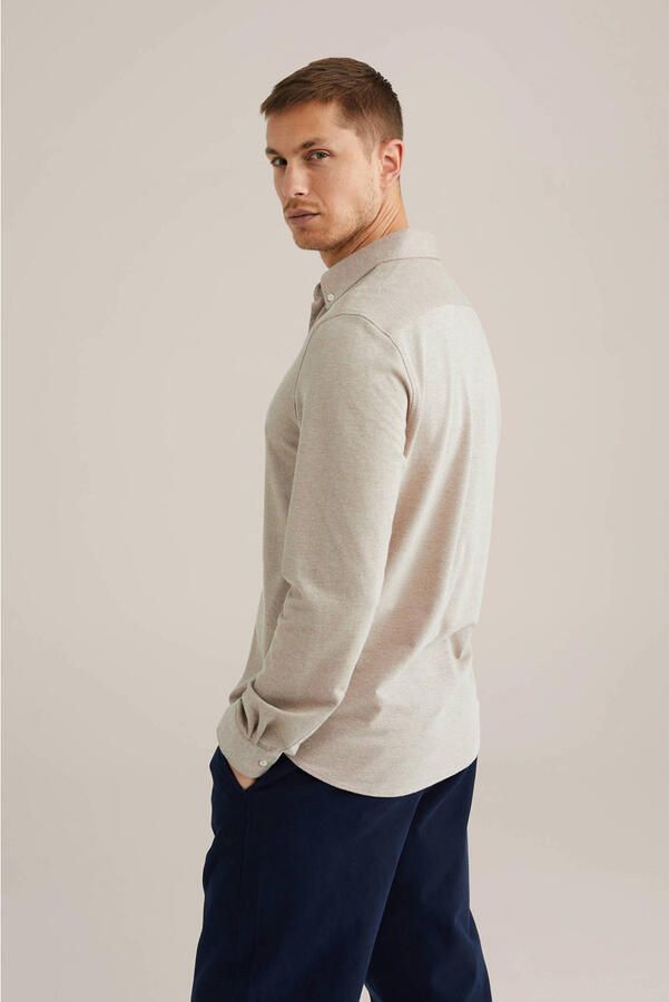 WE Fashion slim fit overhemd met stretch sesame - Foto 2