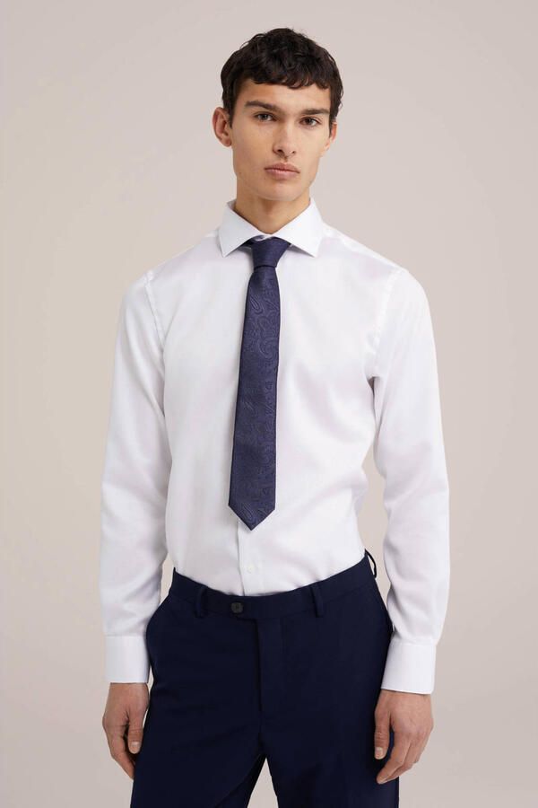 WE Fashion slim fit overhemd white