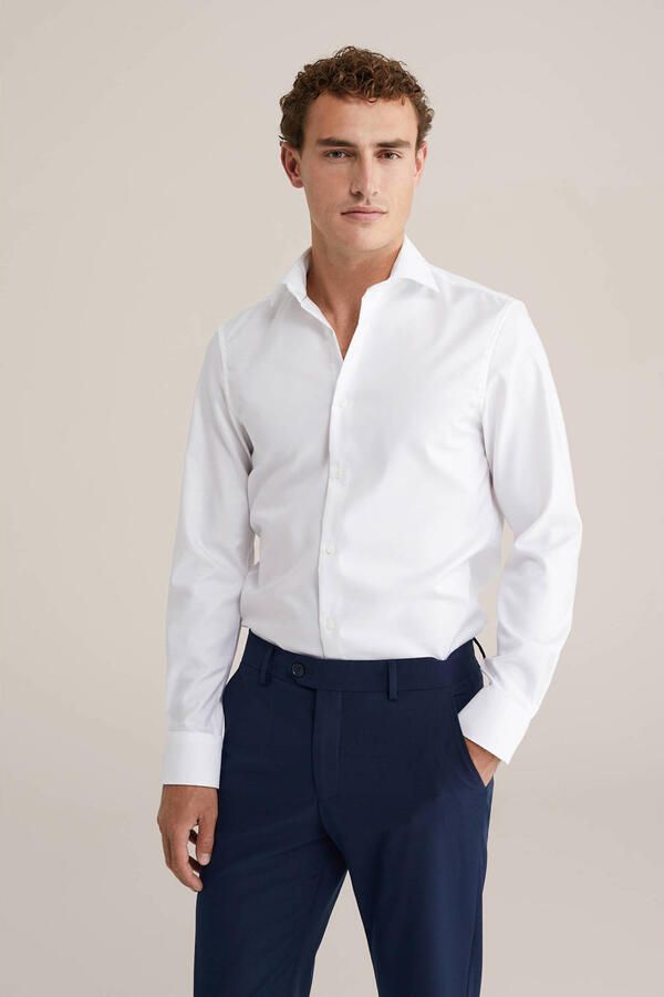 WE Fashion slim fit overhemd white uni - Foto 2