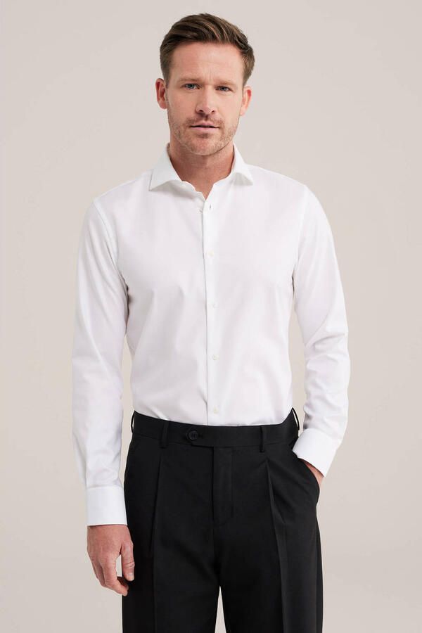 WE Fashion slim fit overhemd white uni - Foto 3