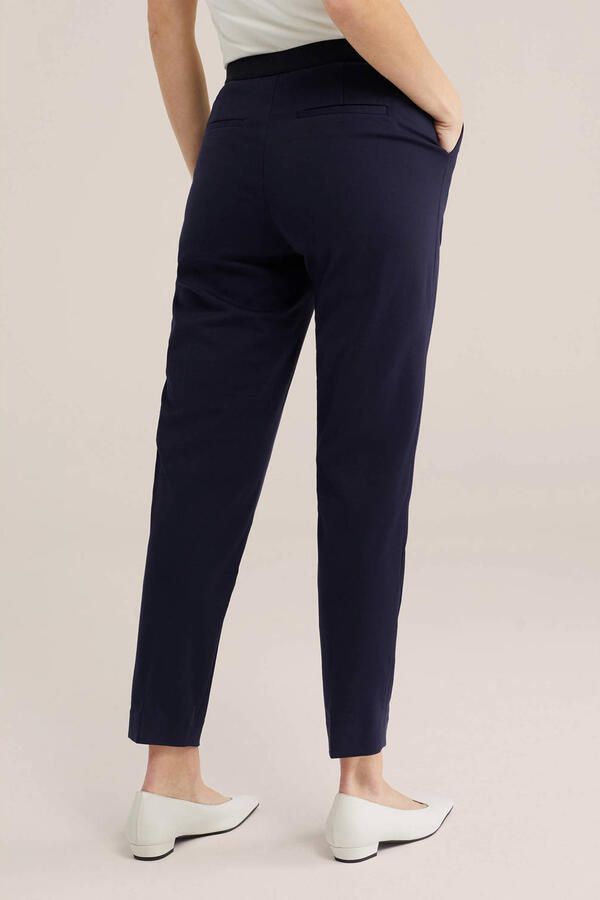 WE Fashion slim fit pantalon donkerblauw - Foto 2