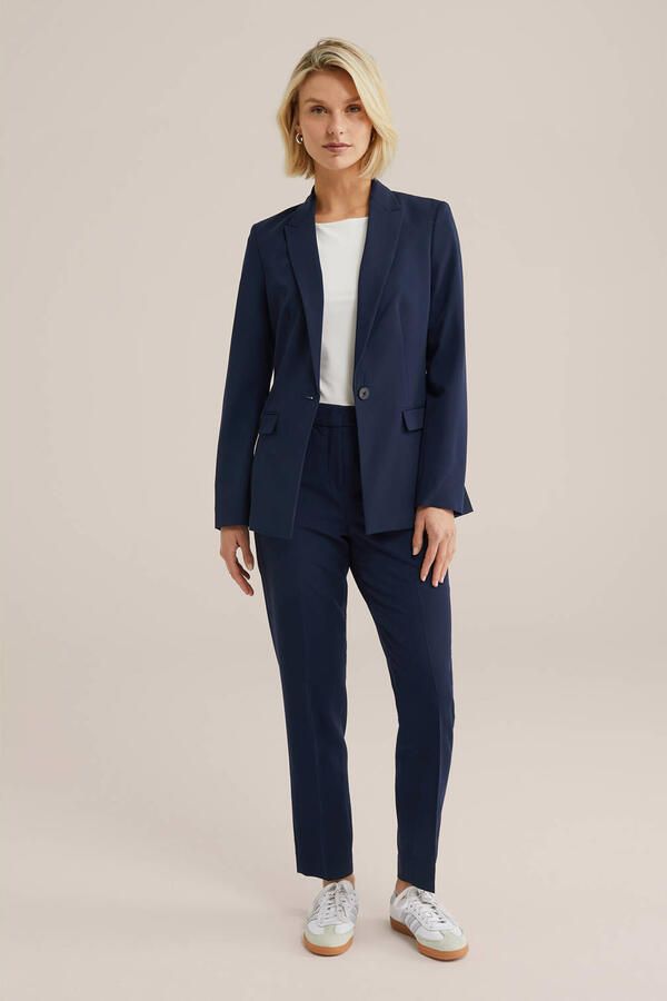 WE Fashion slim fit pantalon marine - Foto 1