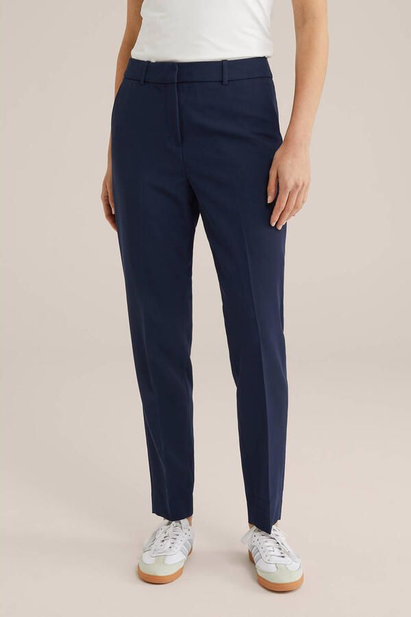 WE Fashion slim fit pantalon marine - Foto 2