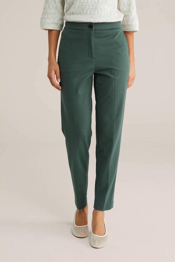 WE Fashion slim fit pantalon olijfgroen - Foto 3