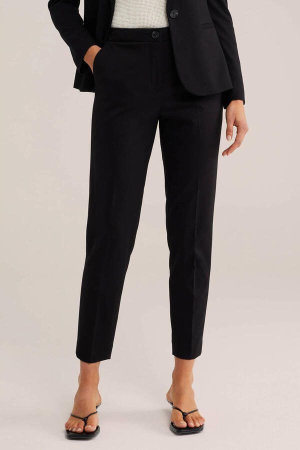 WE Fashion slim fit pantalon zwart - Foto 3