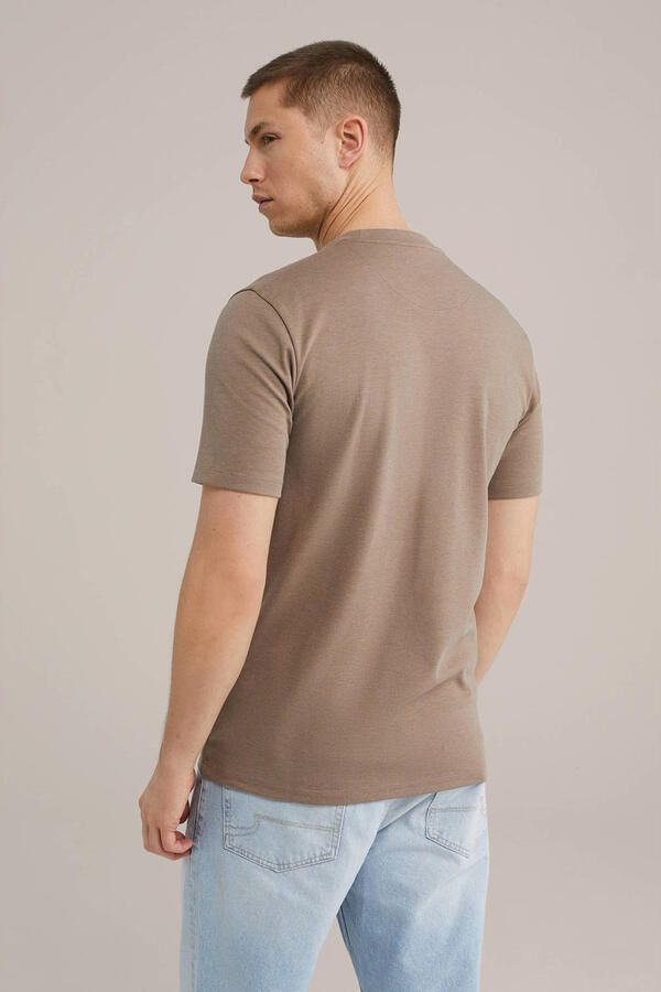 WE Fashion slim fit T-shirt bruin - Foto 2