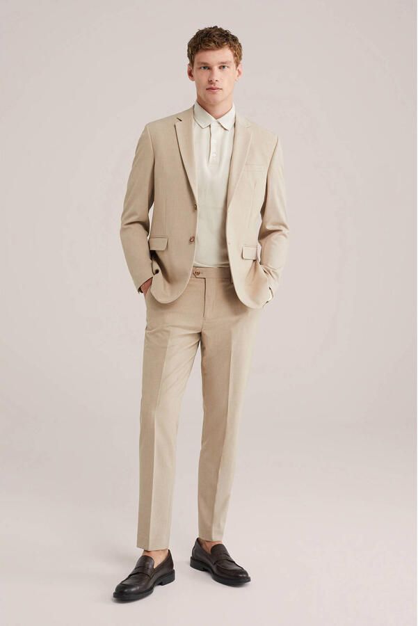WE Fashion WE Fundamentals slim pantalon beige - Foto 1