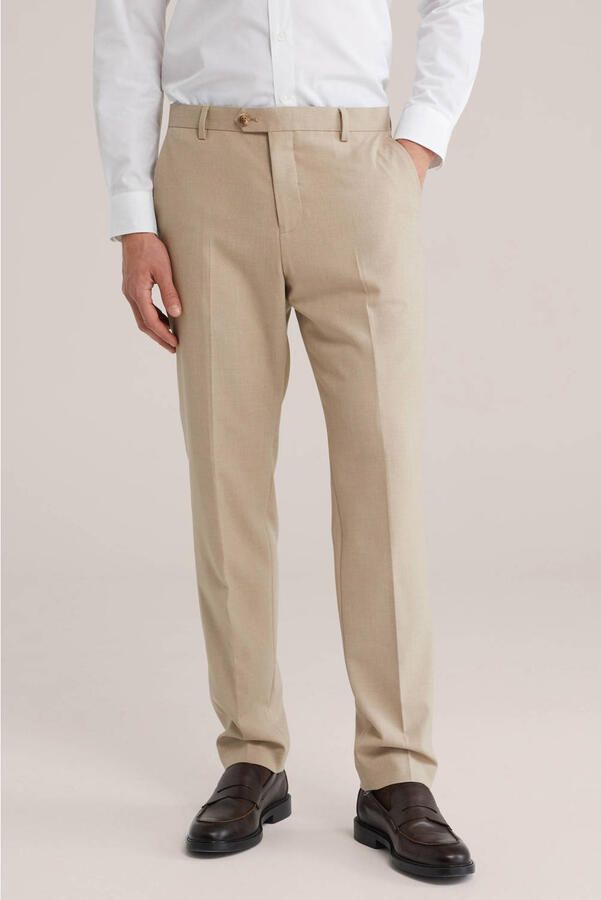 WE Fashion slim pantalon beige - Foto 3