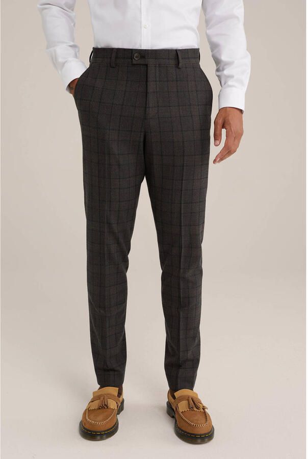 WE Fashion slim pantalon bruin - Foto 2