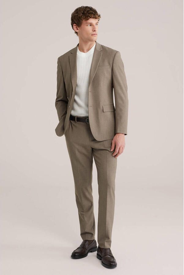 WE Fashion slim pantalon bruin - Foto 3
