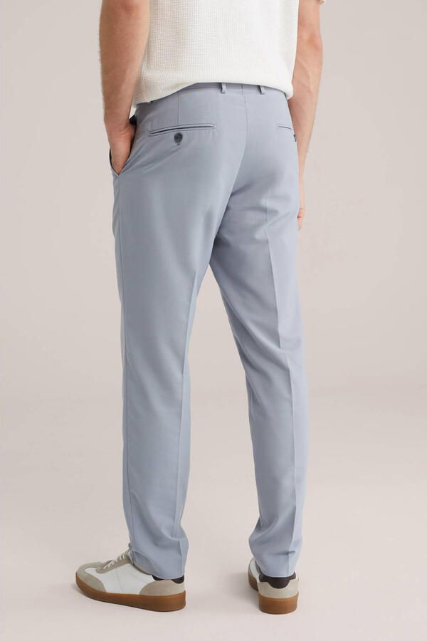 WE Fashion slim pantalon grijsblauw - Foto 3