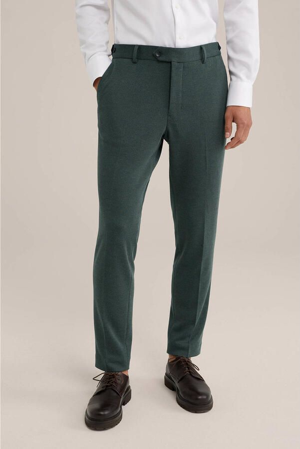WE Fashion slim pantalon groen - Foto 3