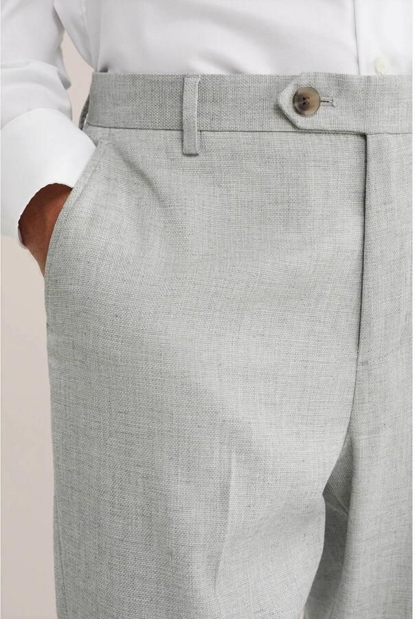 WE Fashion slim pantalon groen met textuur - Foto 2