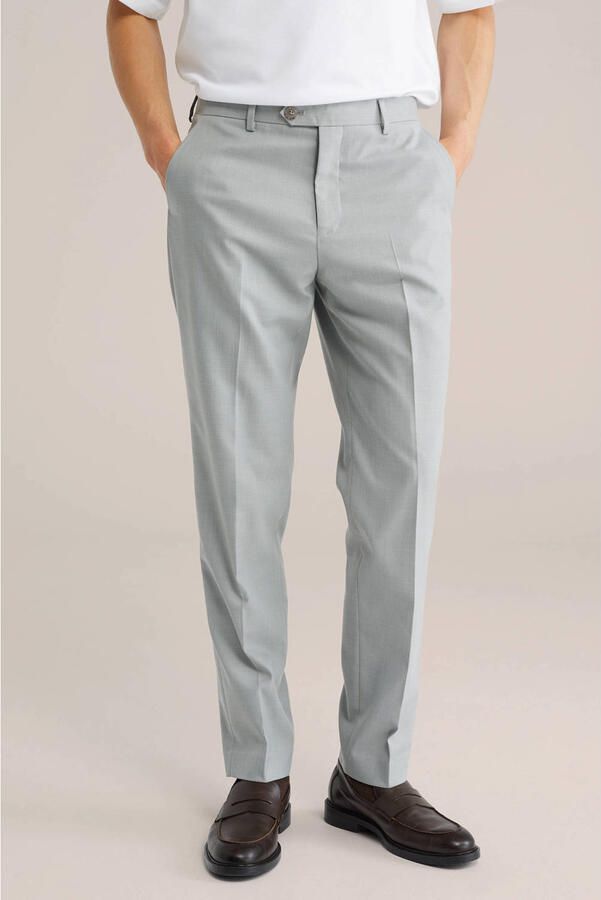 WE Fashion slim pantalon lichtgroen