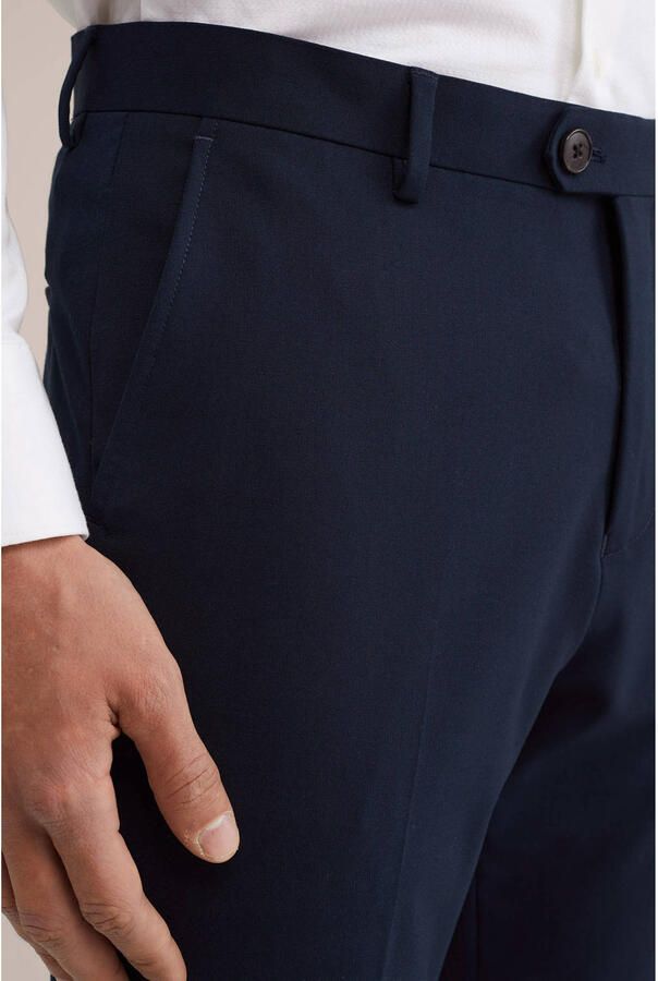 WE Fashion slim pantalon royal navy