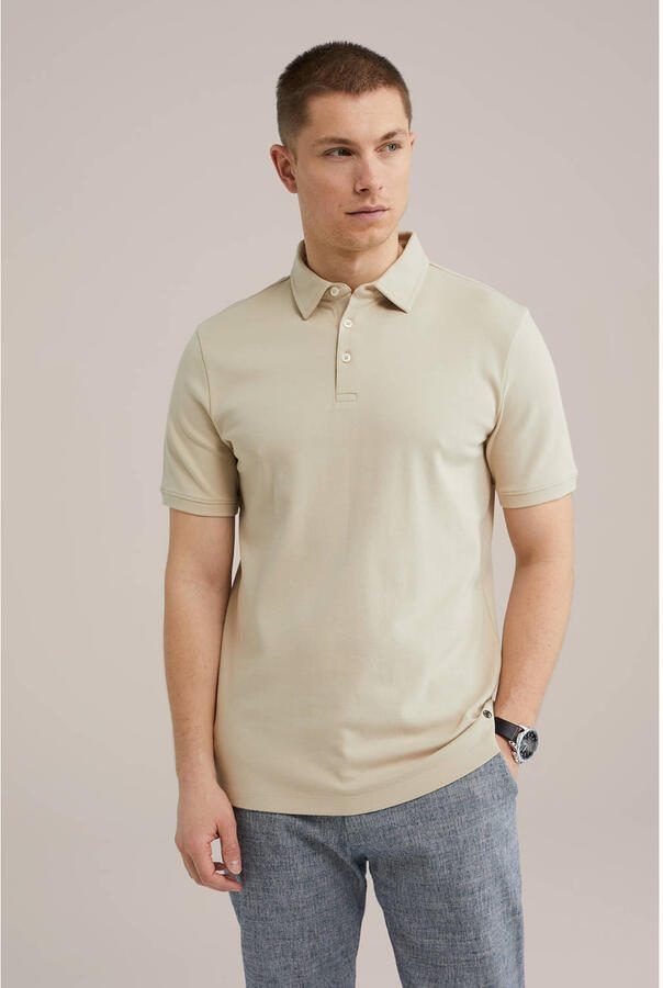 WE Fashion slim polo beige