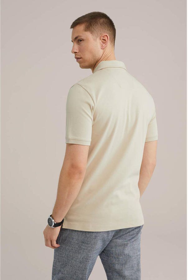 WE Fashion slim polo beige - Foto 2
