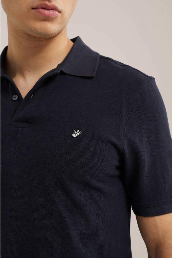 WE Fashion slim polo donkerblauw - Foto 2